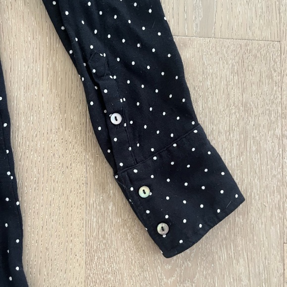 Free People Black Polka Dot Mini Dress - Picture 7 of 7